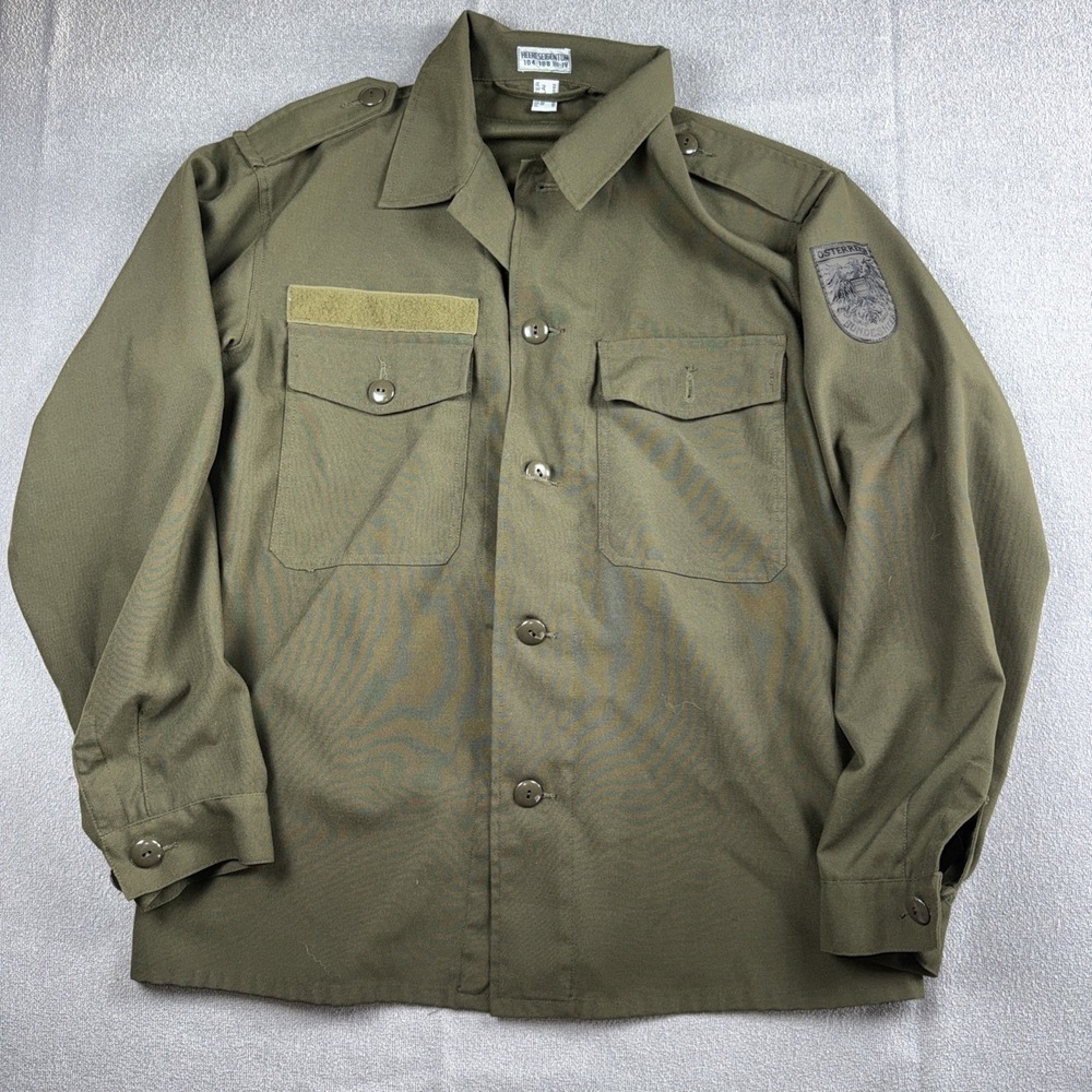 Austrian Army Österreich Bundesheer Heereseigentum Jacket Large Shirt with Patch